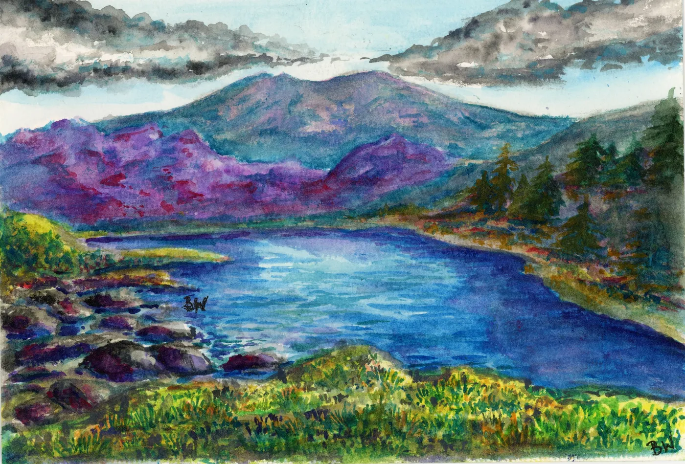 Dusky Mountain Lake