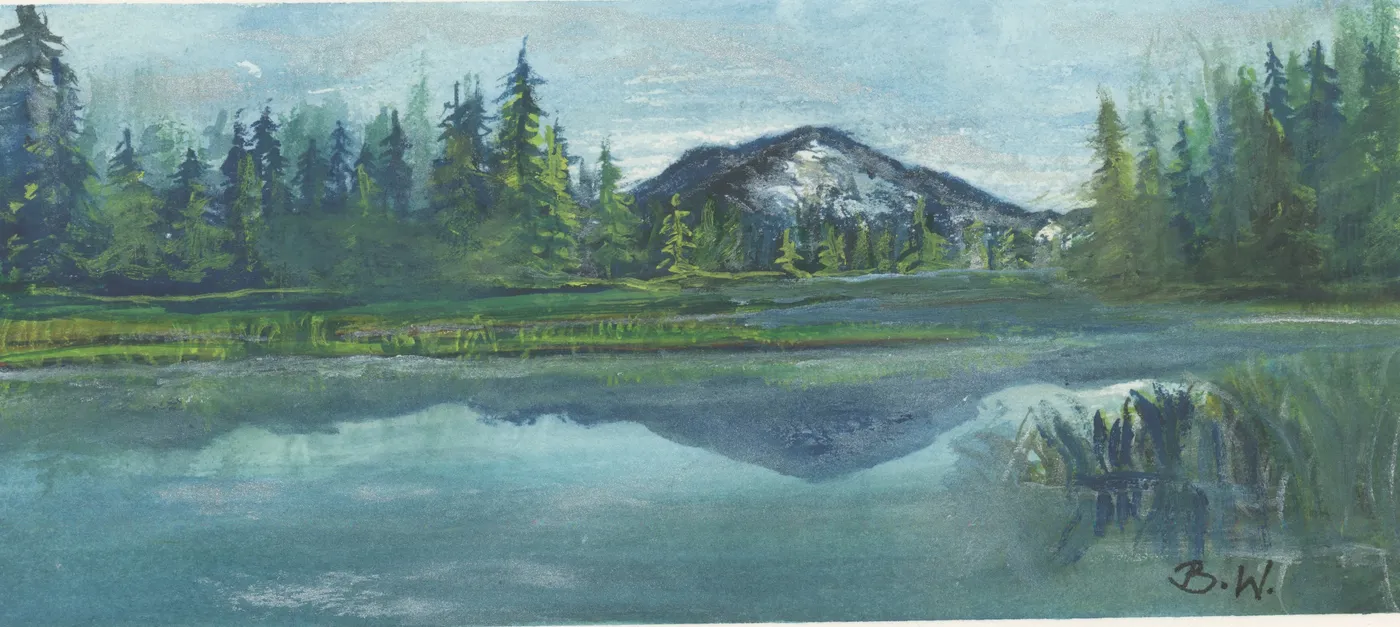 Overcast Mountain Lake