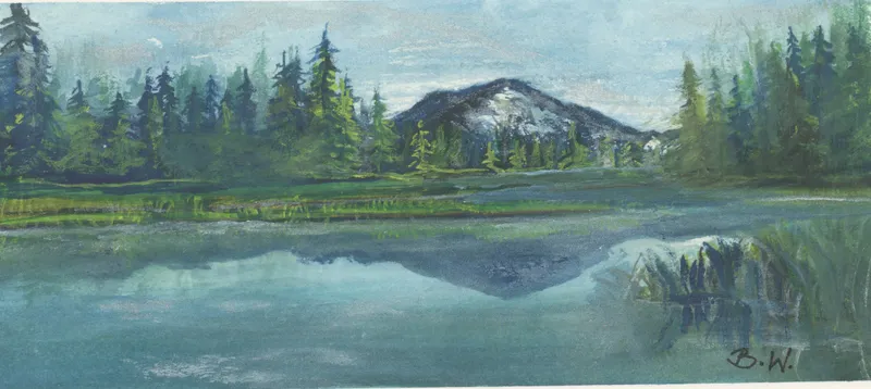 Overcast Mountain Lake