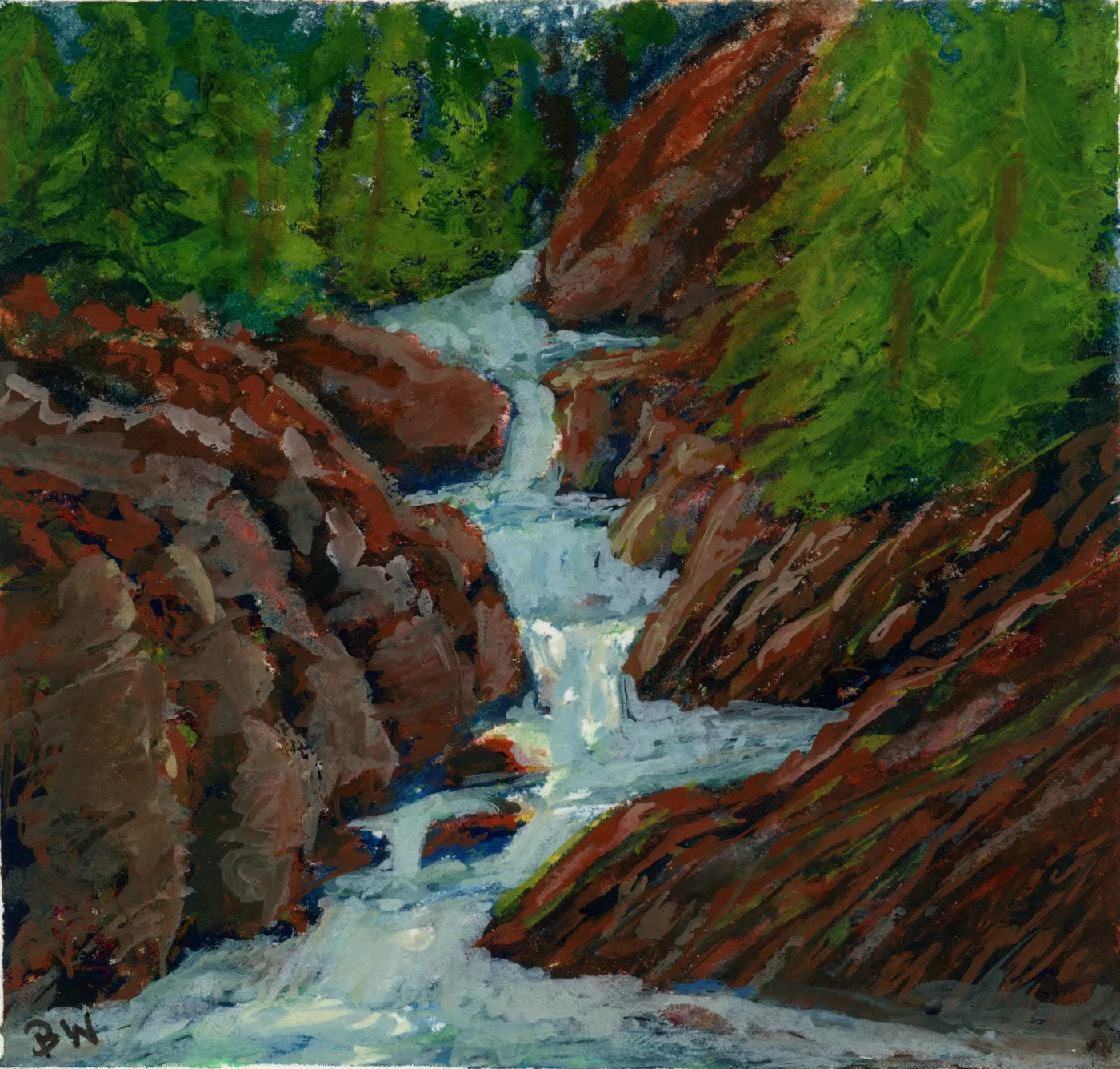 Waterfall in the mountains