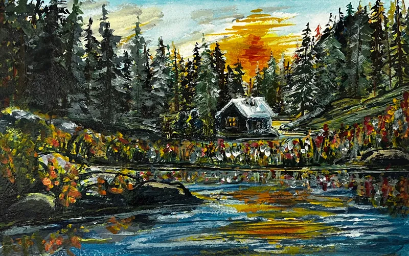 Cabin at Sunset