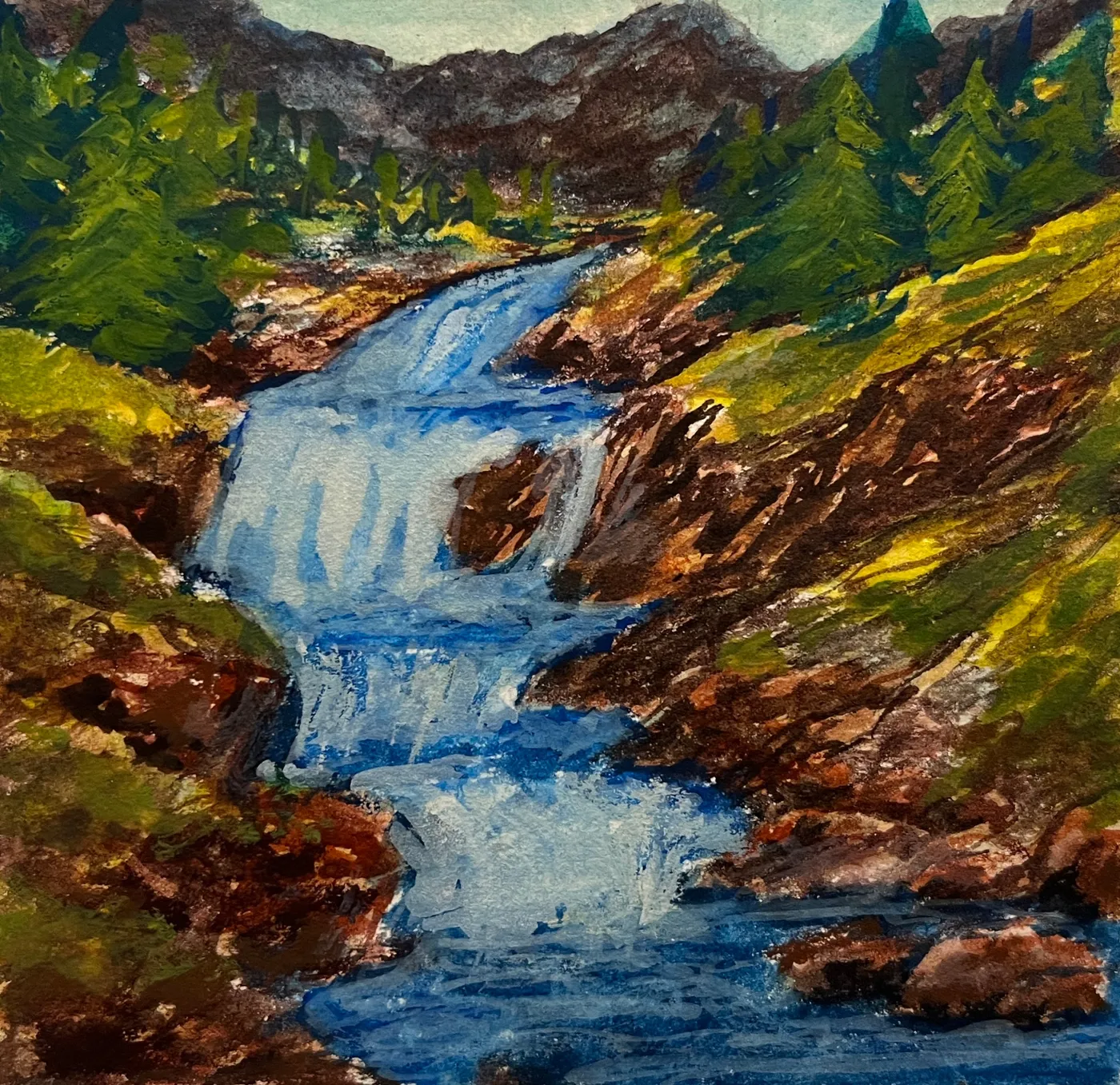 Waterfall in the mountains (2)