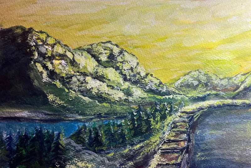 Blazing Mountain Sunset