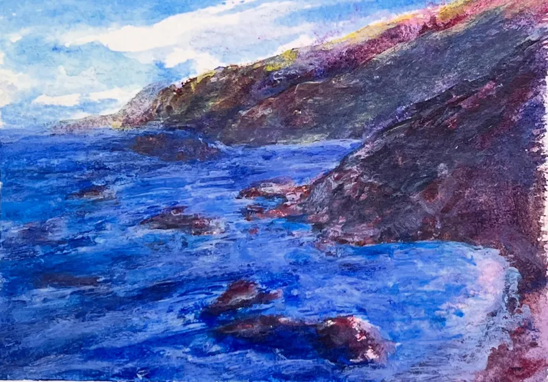 Cliff and waves