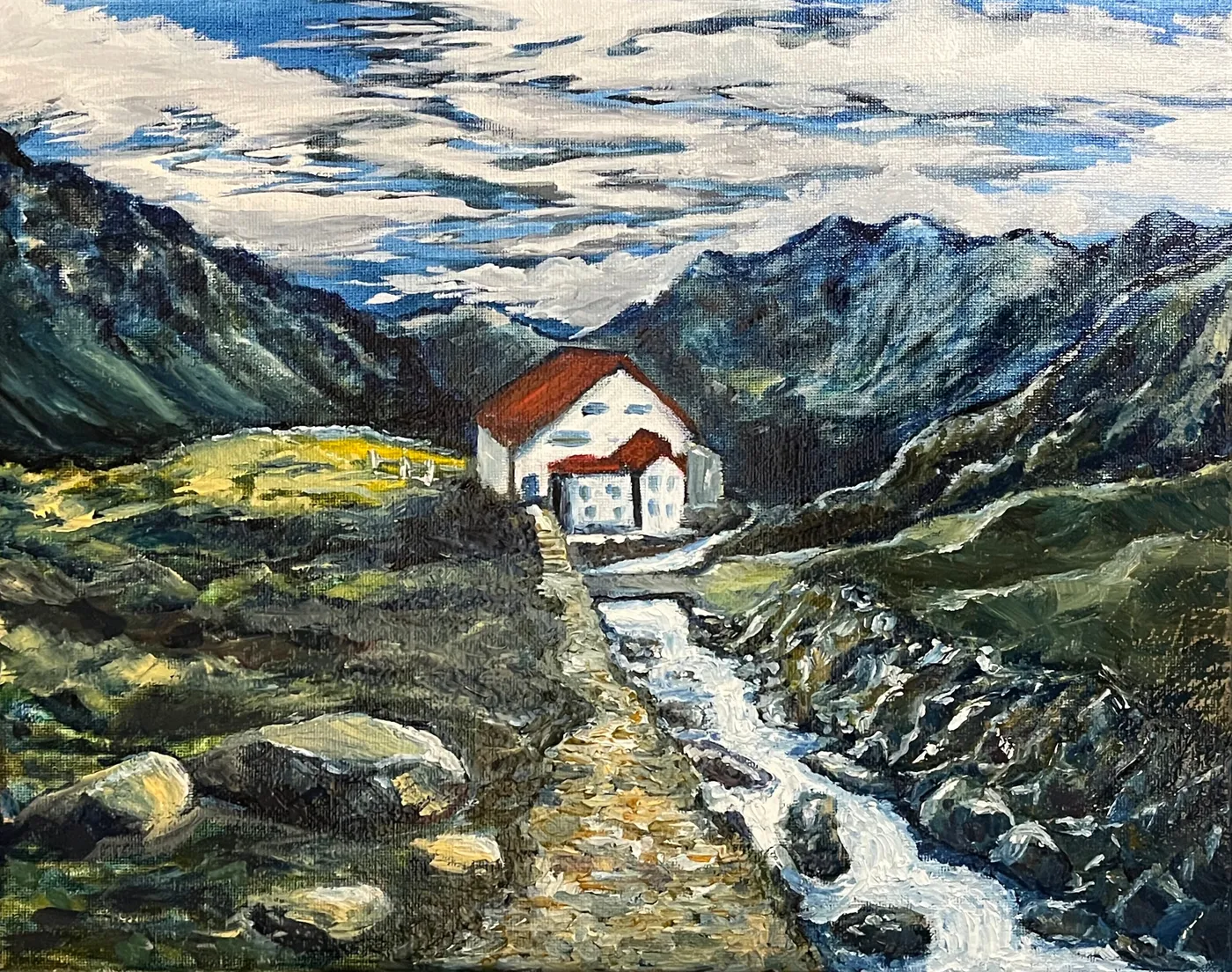 Mountain House and River